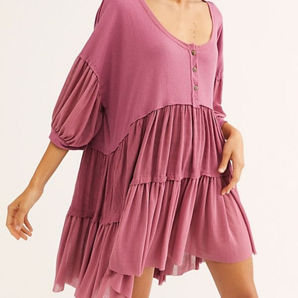 Free People skye tee top dress size xs - Picture 2 of 4